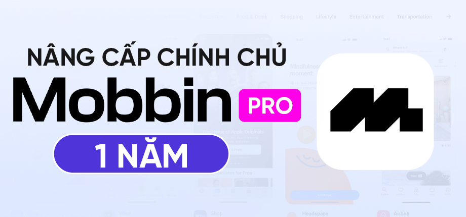 Mobbin Pro 1 năm - Nâng cấp chính chủ
